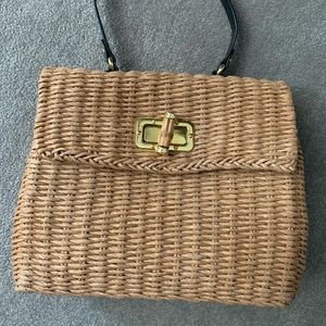 Vintage Wicker and Bamboo clutch